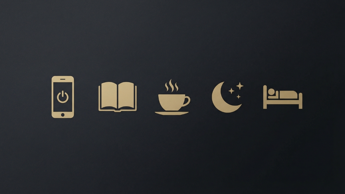 Infografika – 5 kroků večerní rutiny pro lepší spánek